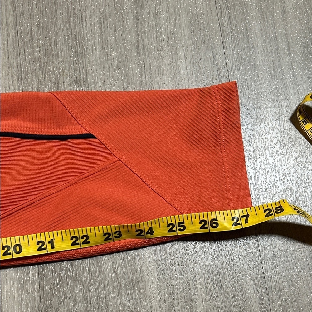 Stylish Orange Leggings with Black Trim - Picture 10 of 10